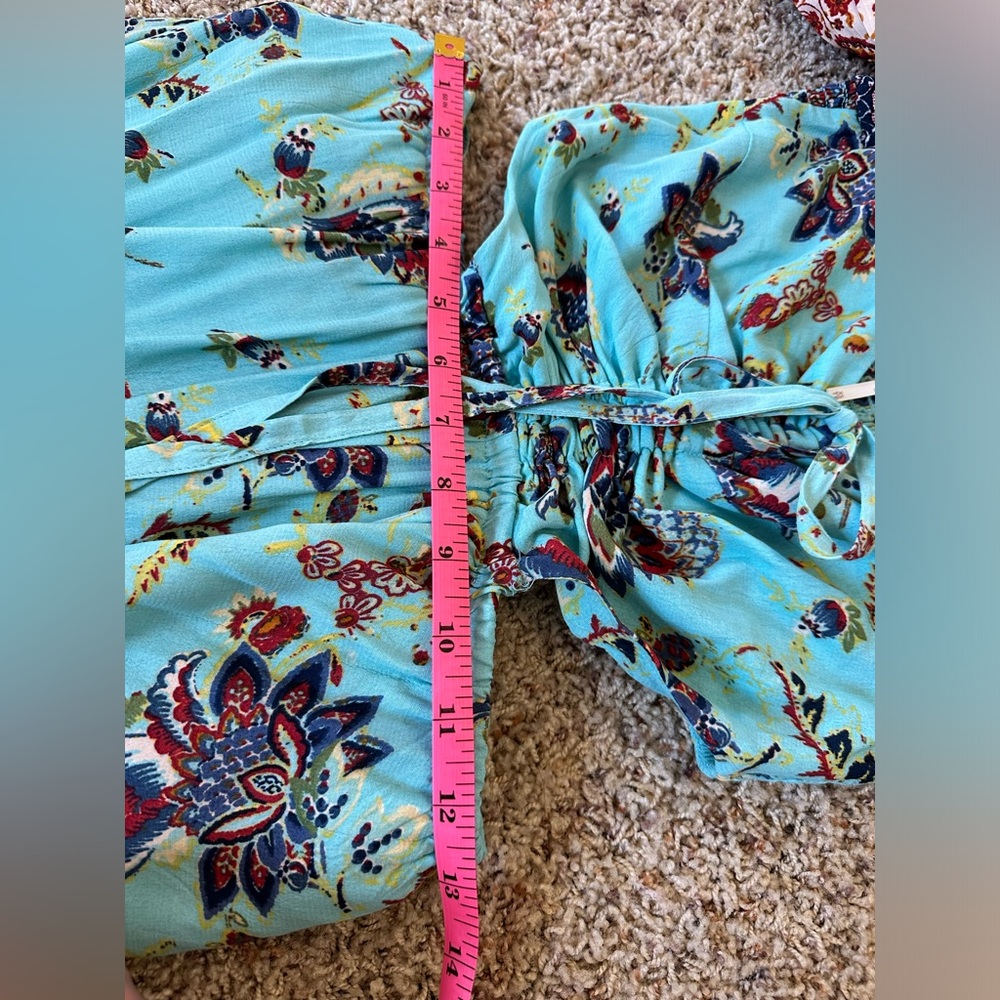 Free People Bali Citrus Skies Jumpsuit Romper Aegean Sea XS - Picture 10 of 12